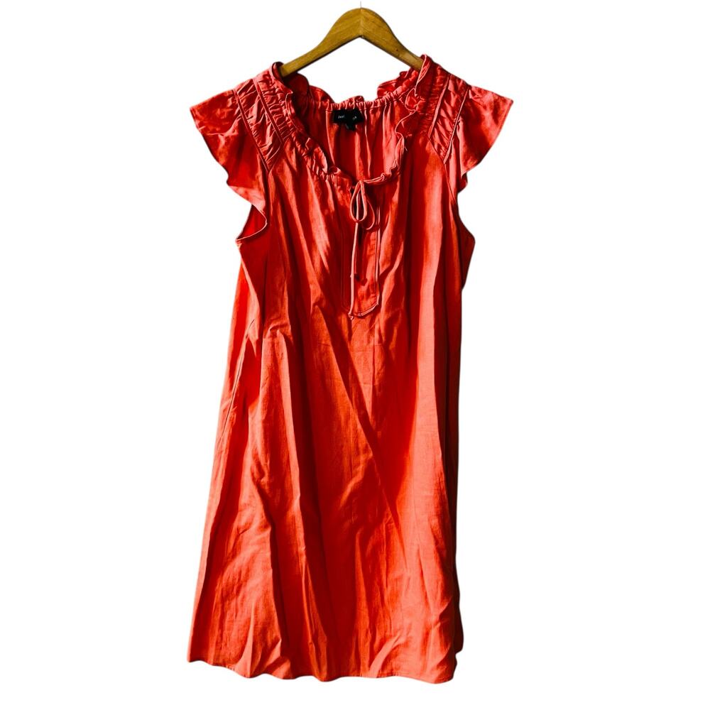 Isabel & Nina Coral Linen Blend Sleeveless Dress Size L Large